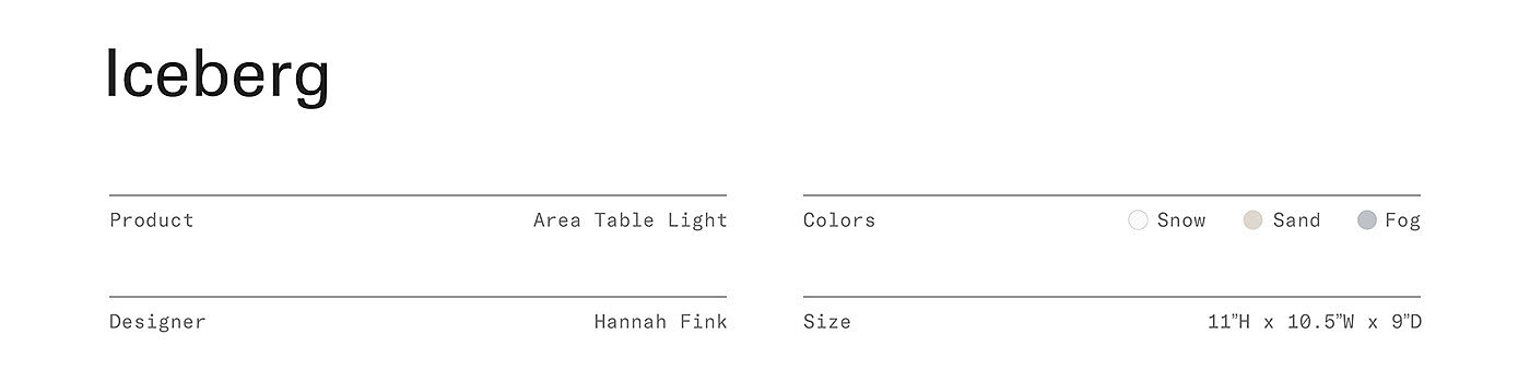 Iceberg，Lamp design，white，