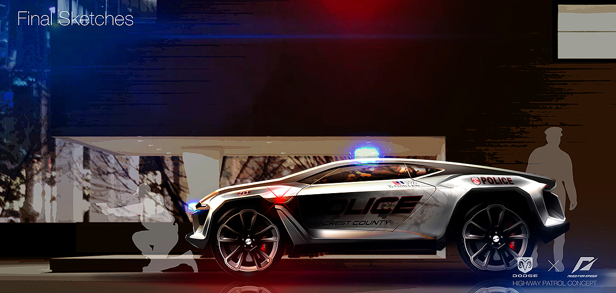 police car，concept，game，