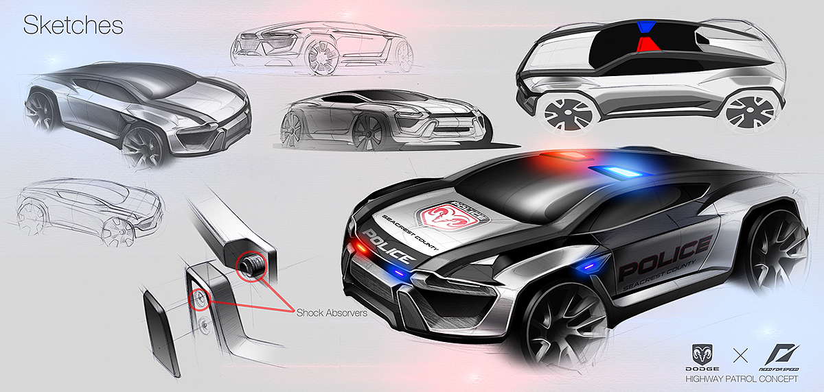 police car，concept，game，