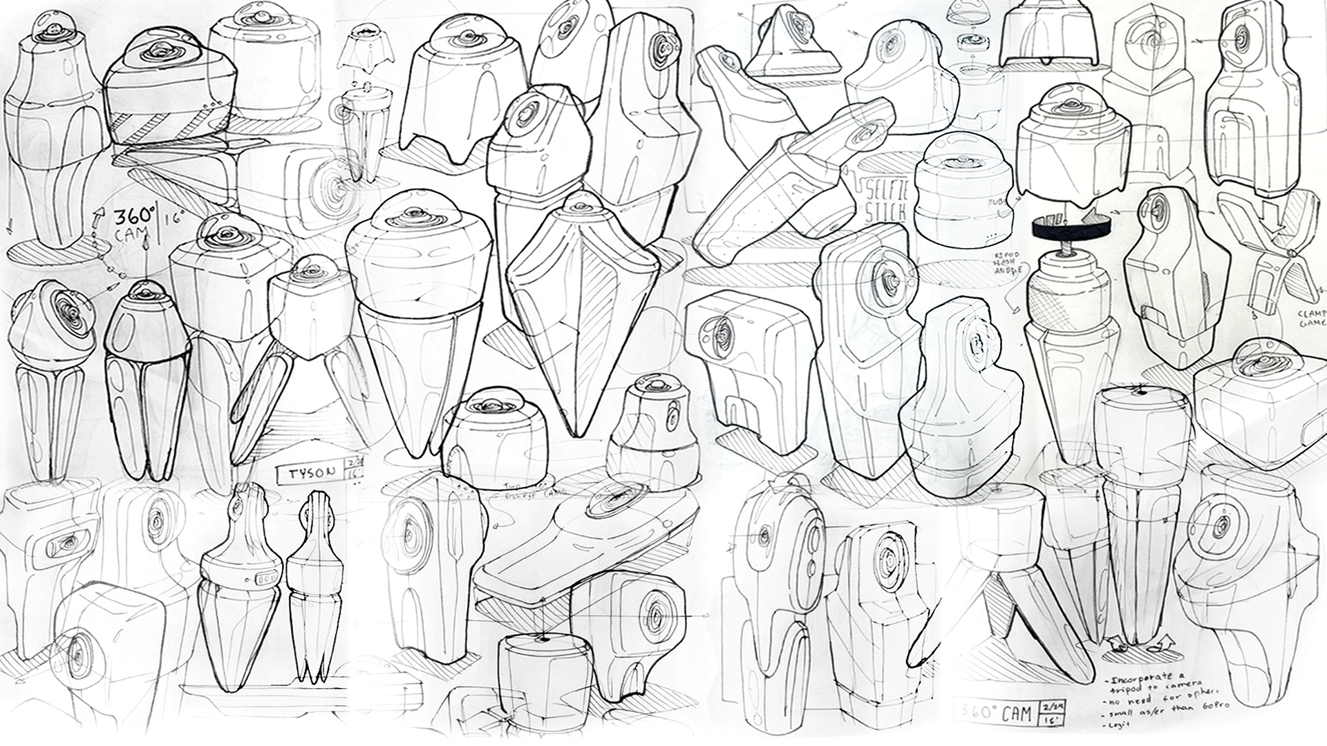 Tyson Mai，conceptual design，seamless，white，camera，