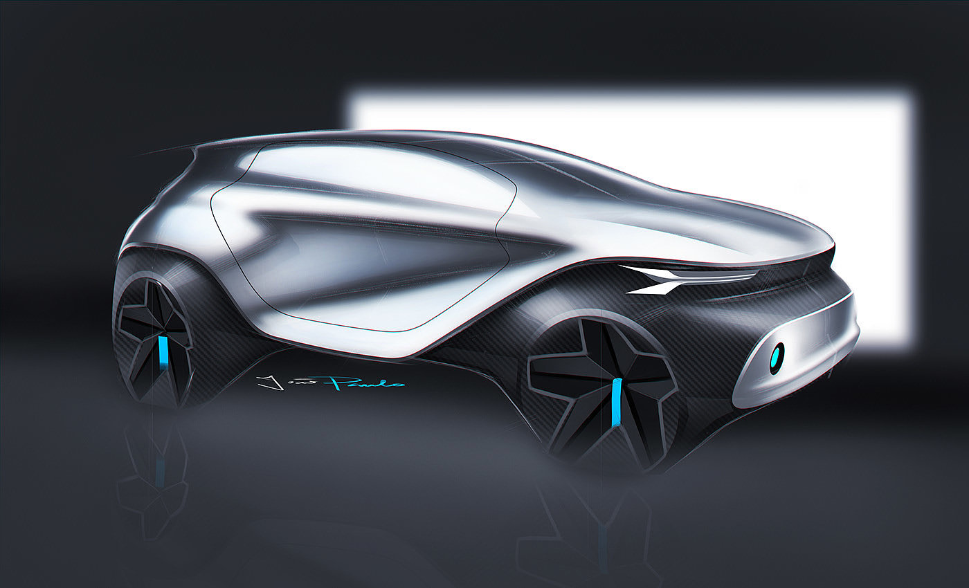 sketch，Automobile design，Render，