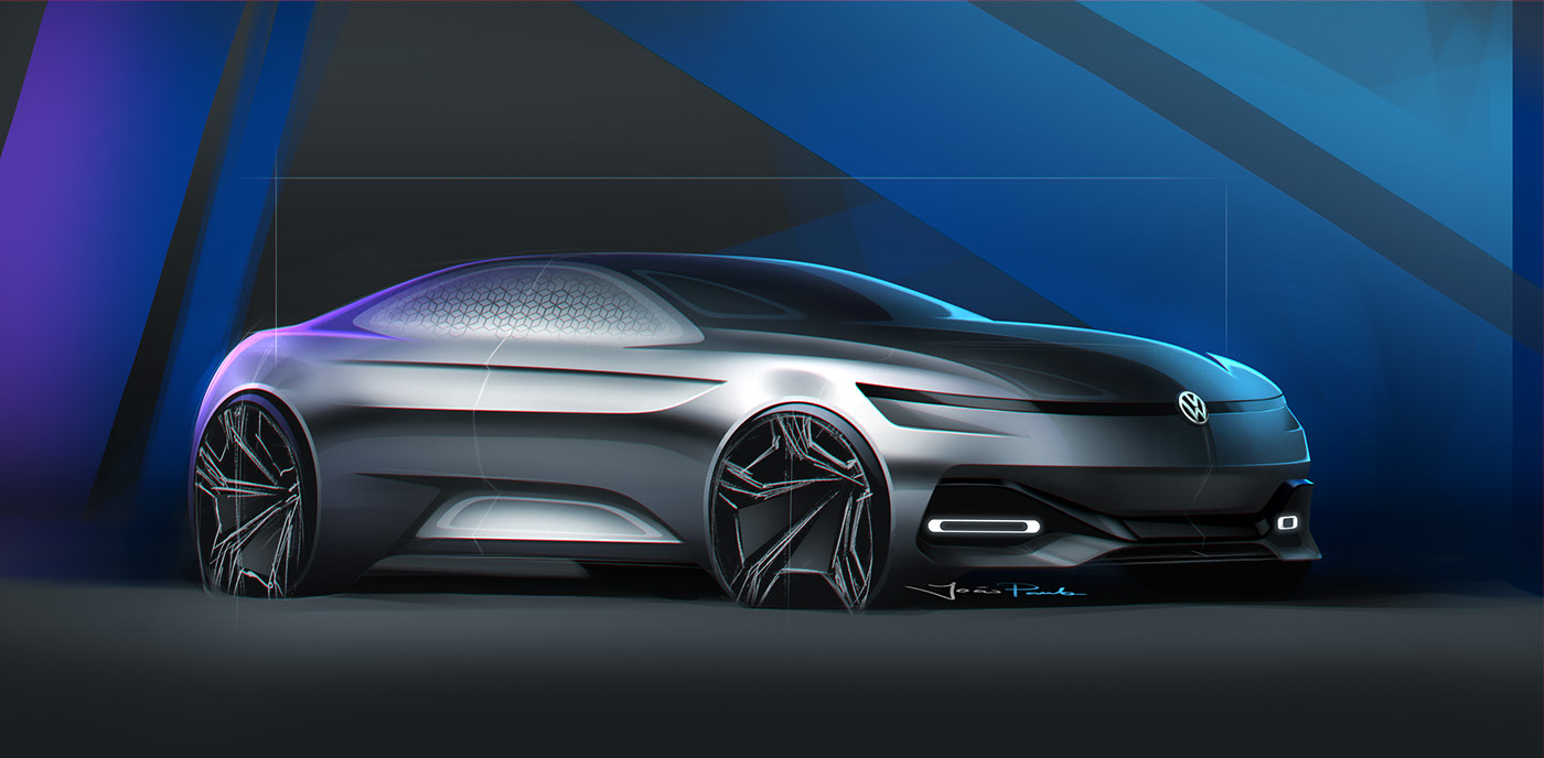 sketch，Automobile design，Render，