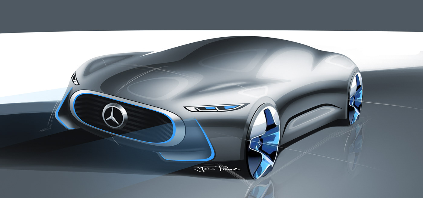 sketch，Automobile design，Render，