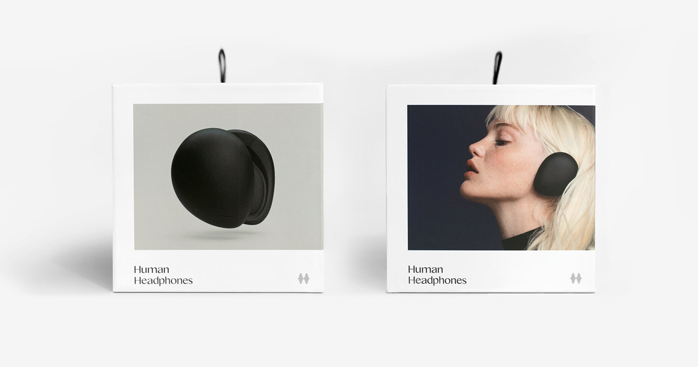 packing design，black，Bluetooth headset，