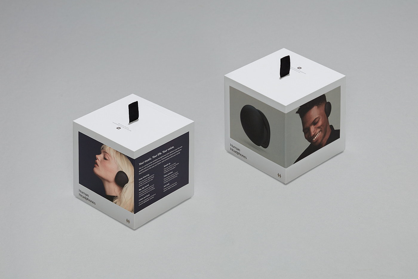 packing design，black，Bluetooth headset，