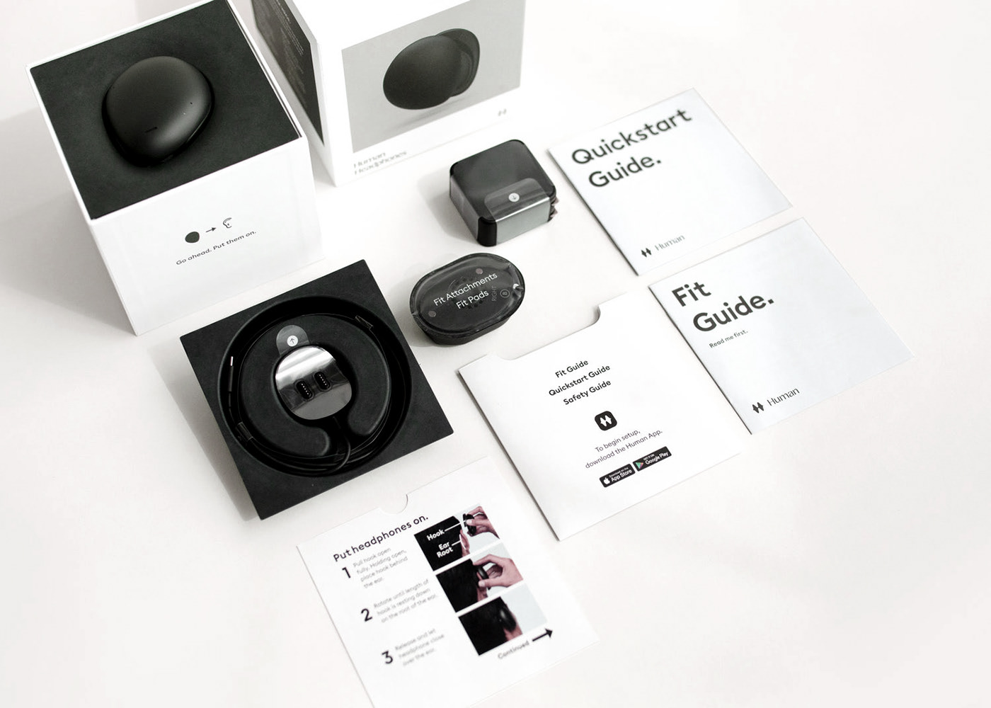 packing design，black，Bluetooth headset，