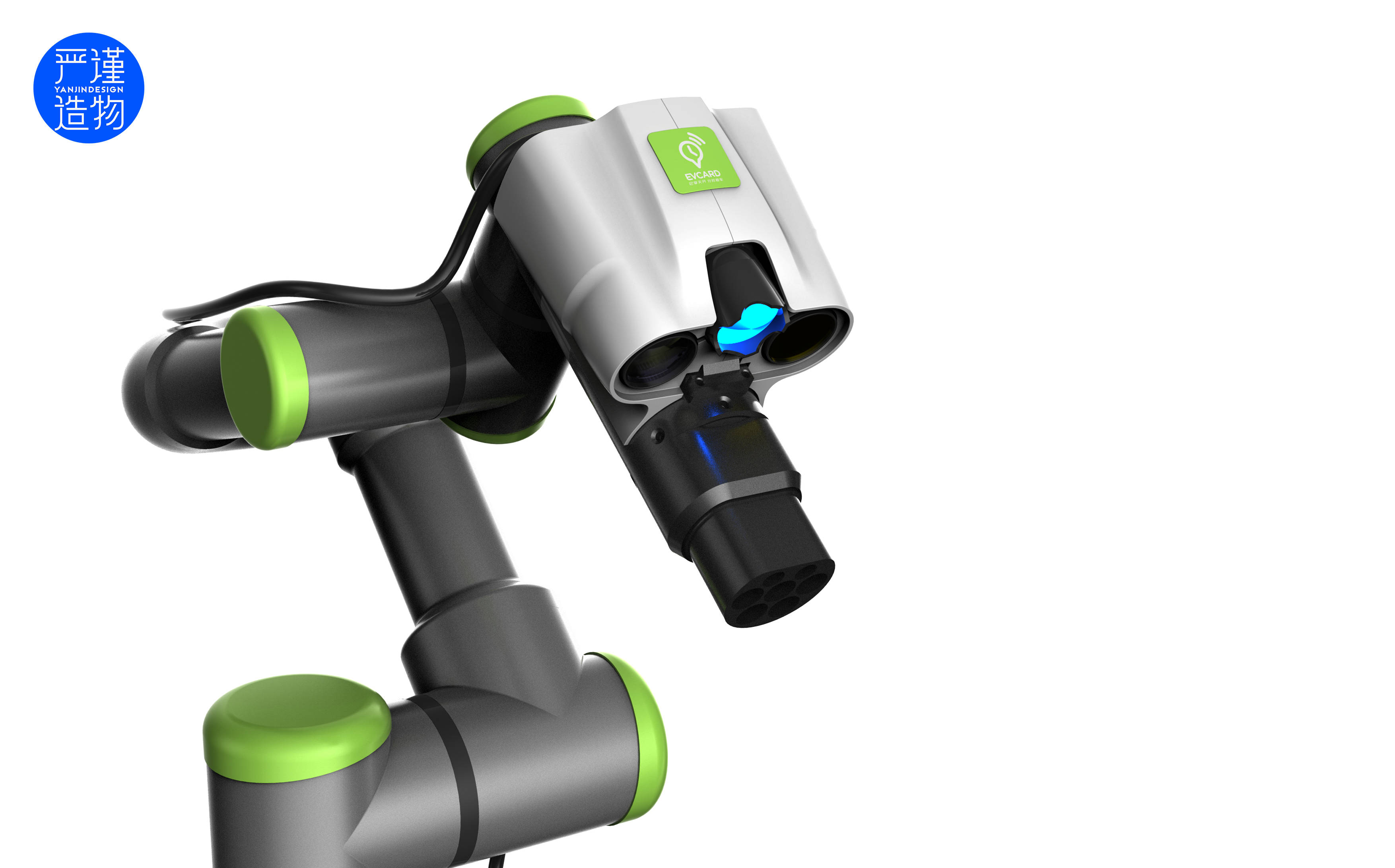 traffic，meet an emergency，Mechanical arm，automobile，new energy，Charging pile，Appearance design，