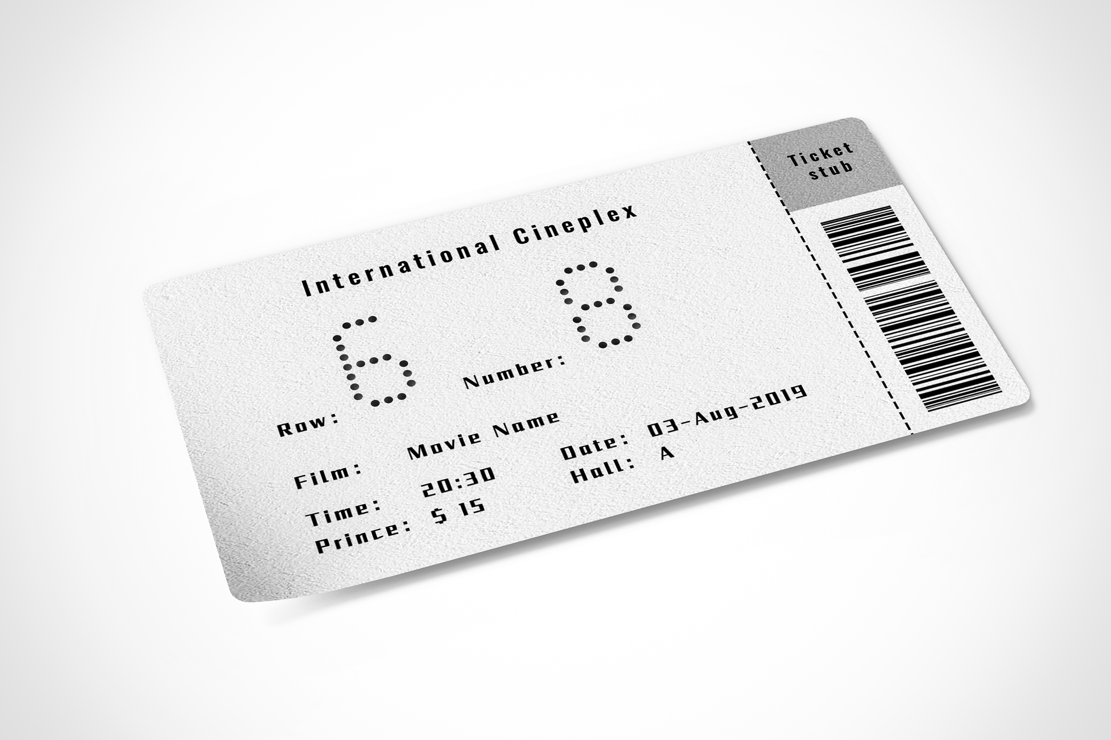 cinema ticket，Hollowed out，originality，