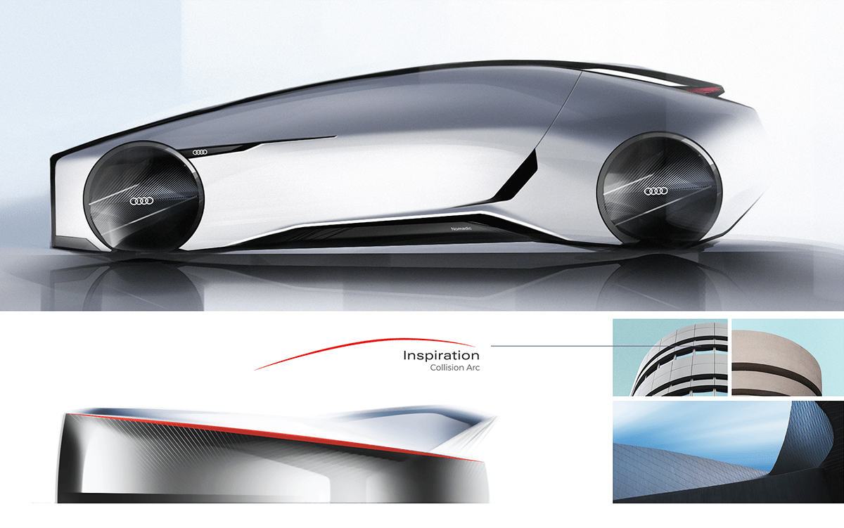 Audi e-tron GT，Automobile design，Hand drawn，