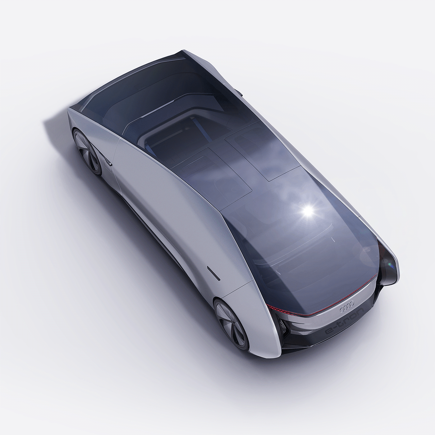 Audi e-tron GT，汽车设计，手绘，