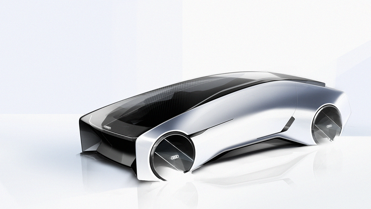 Audi e-tron GT，Automobile design，Hand drawn，