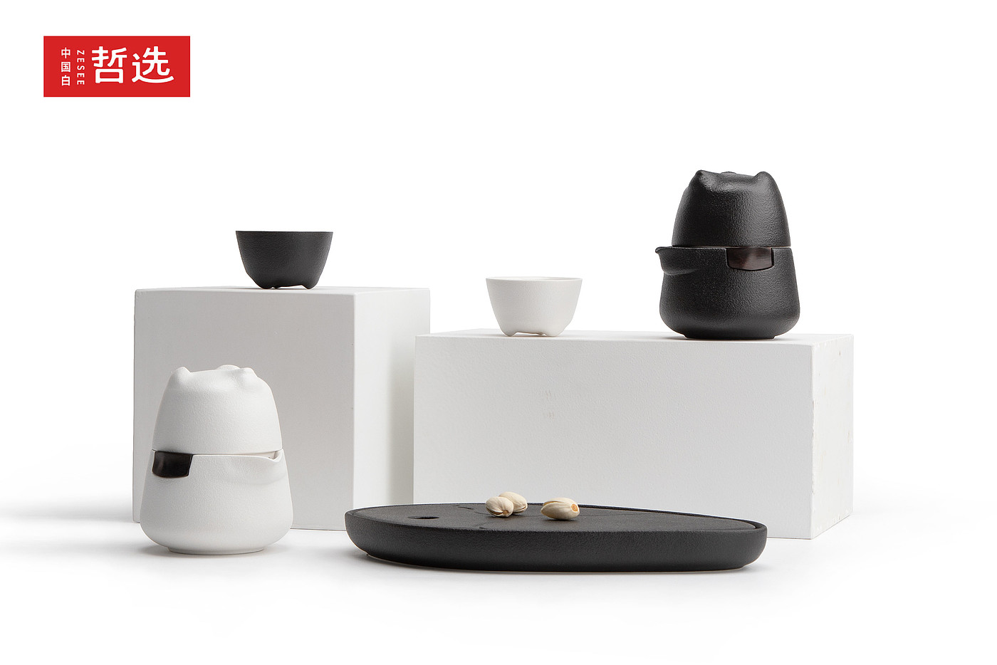 Simplicity，teapot，Convenient tea set，One pot and two cups，Zhe Xuan，Express cup，Polar bear，Chinese white，