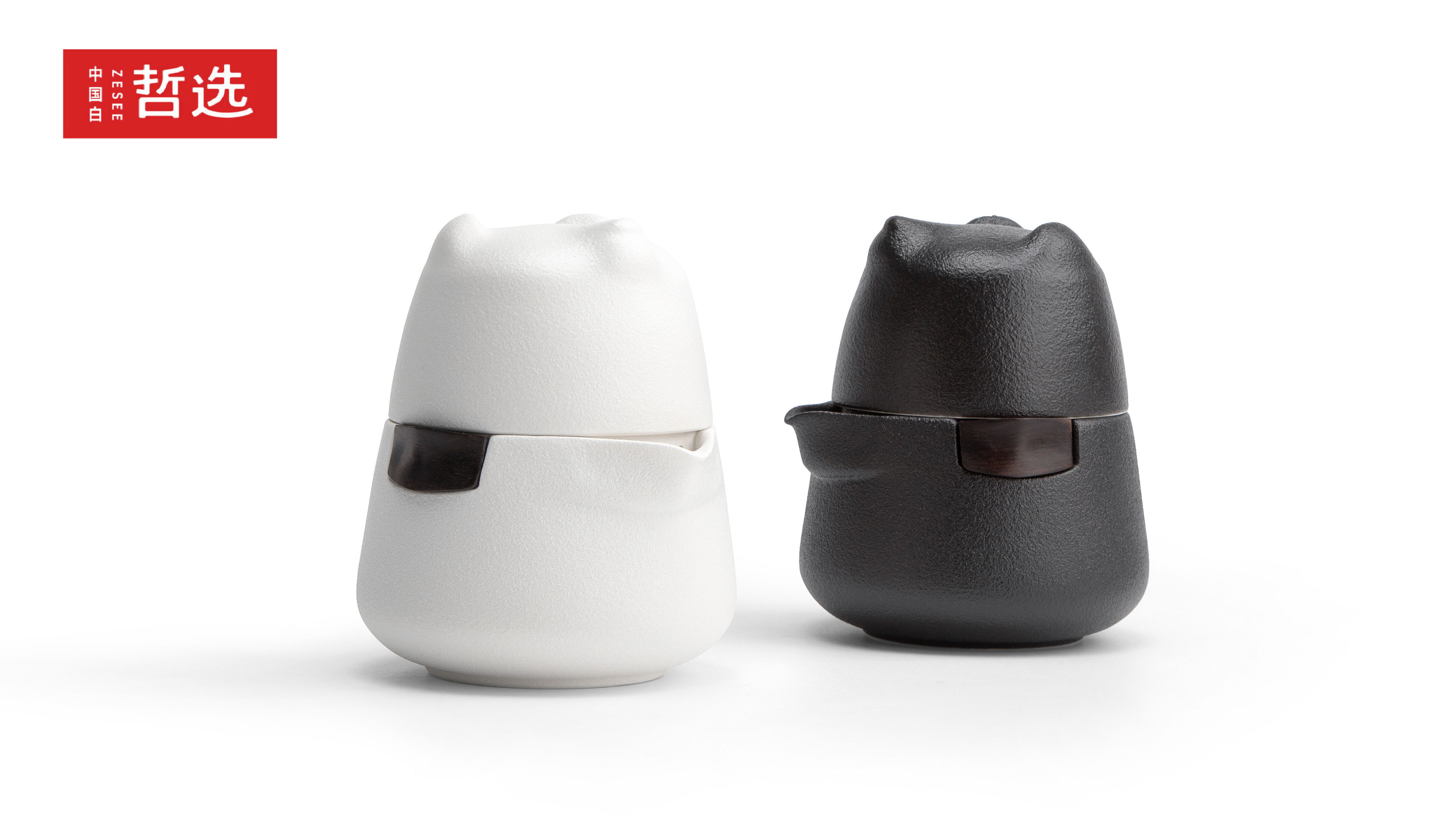 Simplicity，teapot，Convenient tea set，One pot and two cups，Zhe Xuan，Express cup，Polar bear，Chinese white，