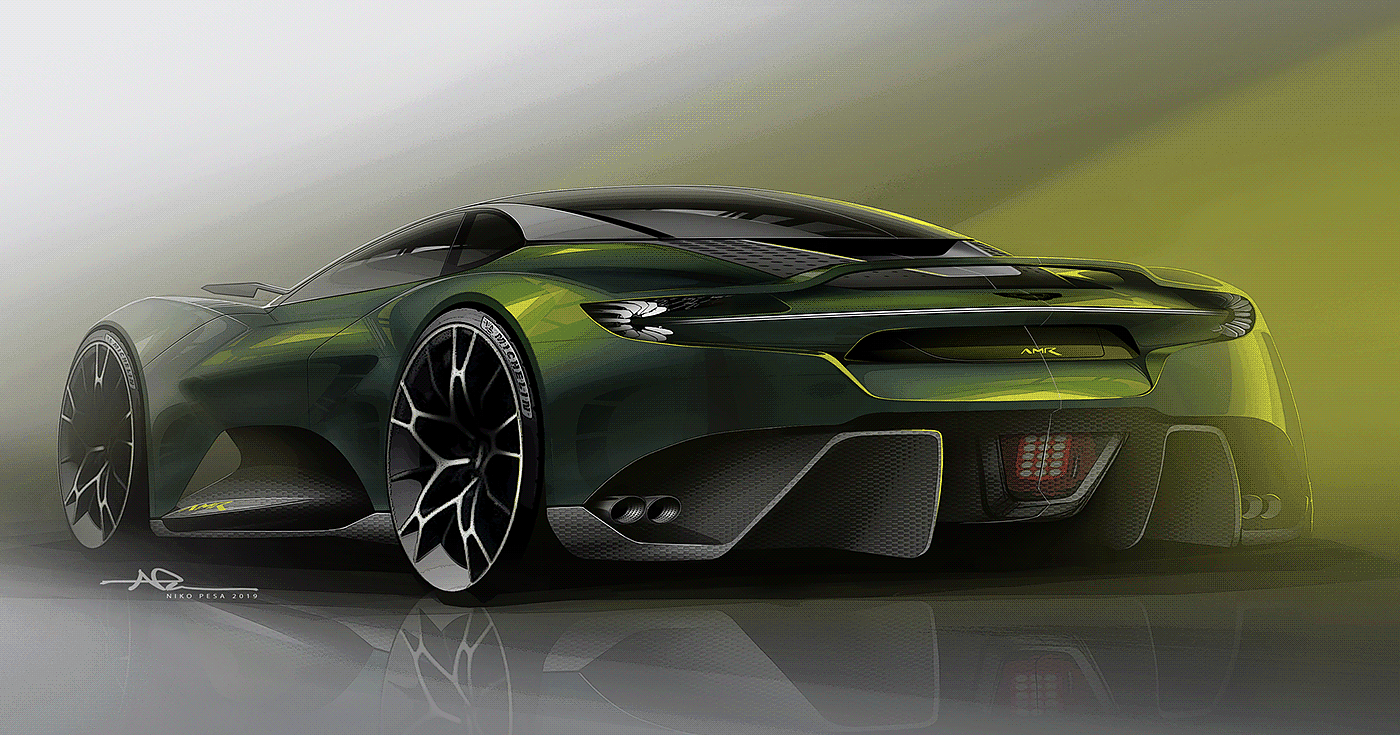 Aston Martin，Automobile design，Automobile concept，Car sketch，