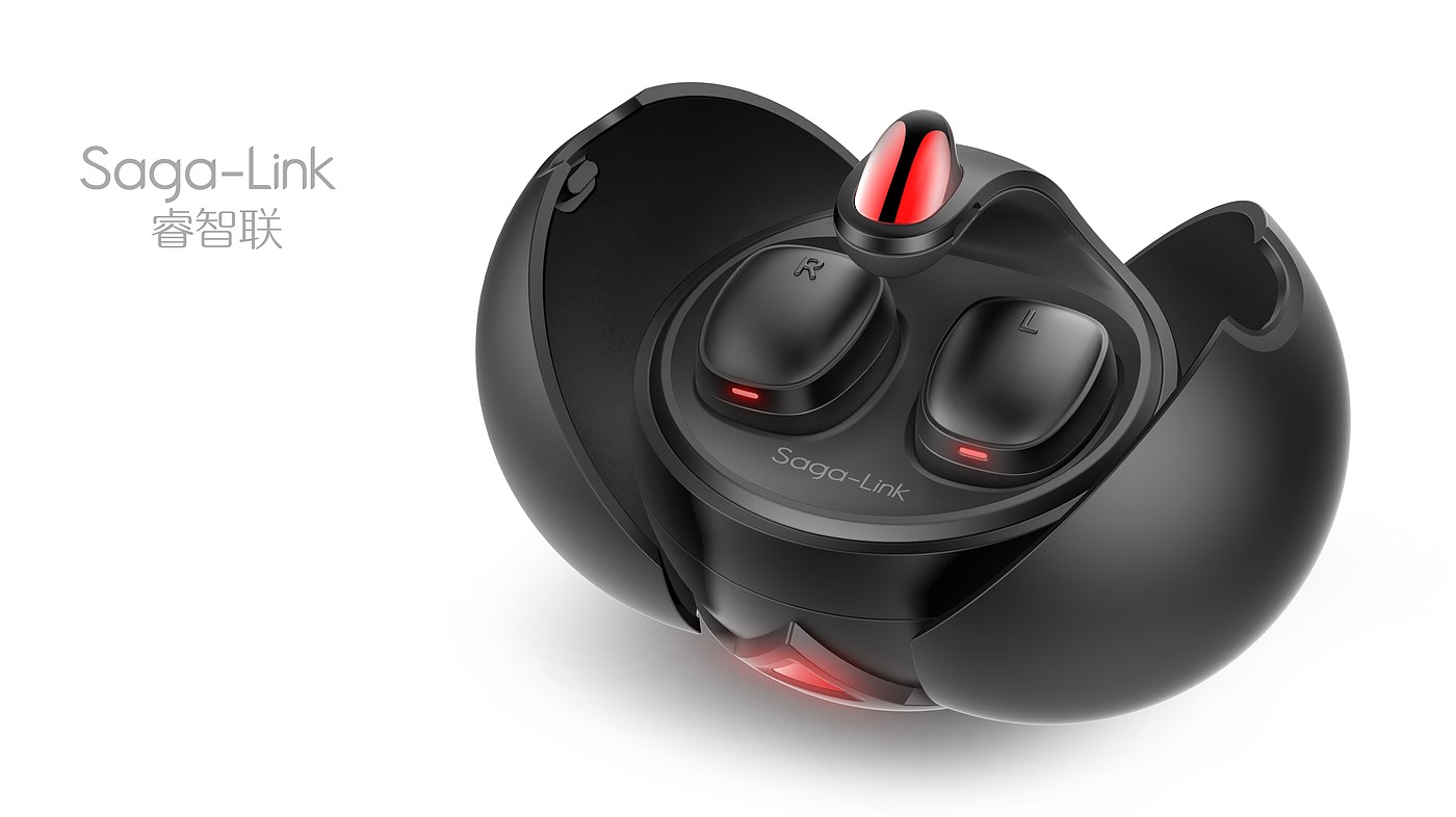 headset，tws，Bluetooth headset，Sunrise impression，product design，
