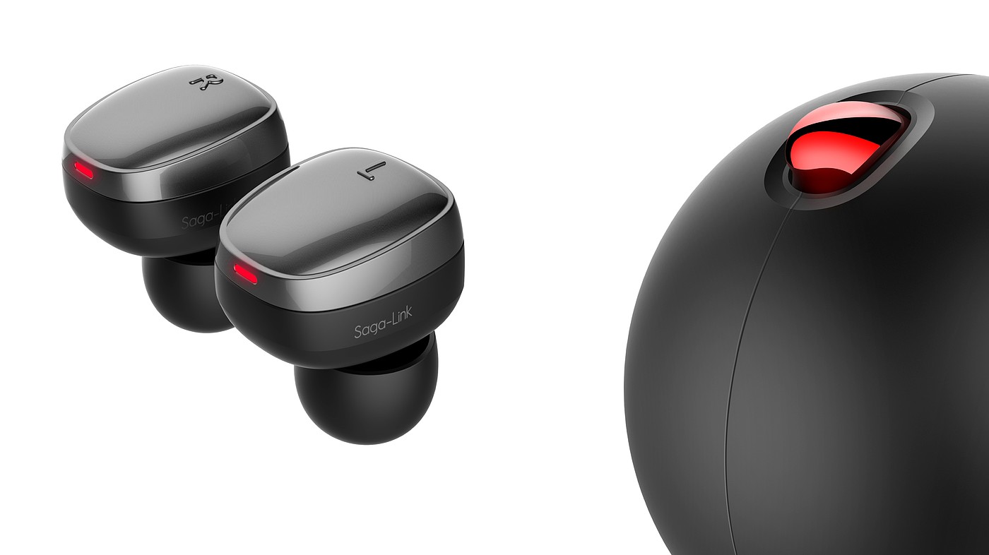 headset，tws，Bluetooth headset，Sunrise impression，product design，
