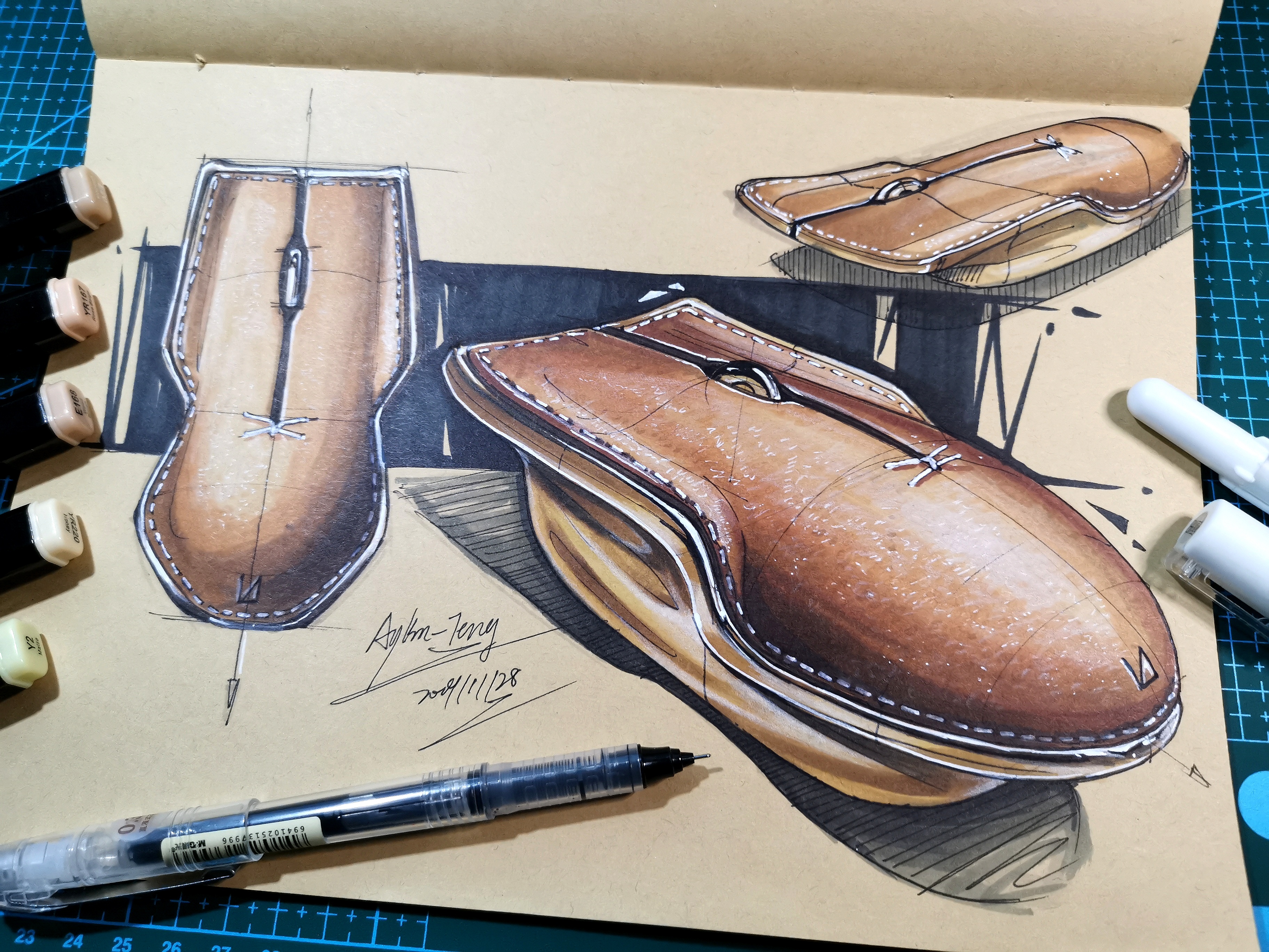 Teng Yilin，Postgraduate entrance examination for industrial product design，Hand drawn industrial product design，Pursue dream Jiangnan Design Postgraduate Entrance Examination，Designer's hand-painted book，