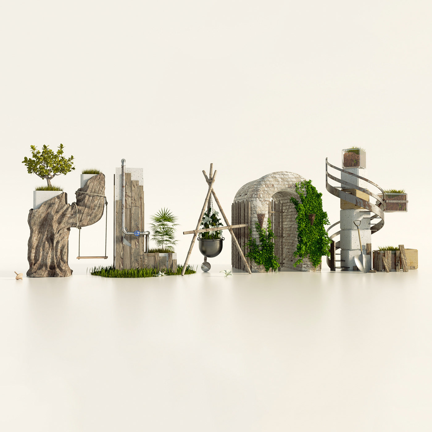 Flower pot rack，Industrial wind，Environmental economy，Waste materials，