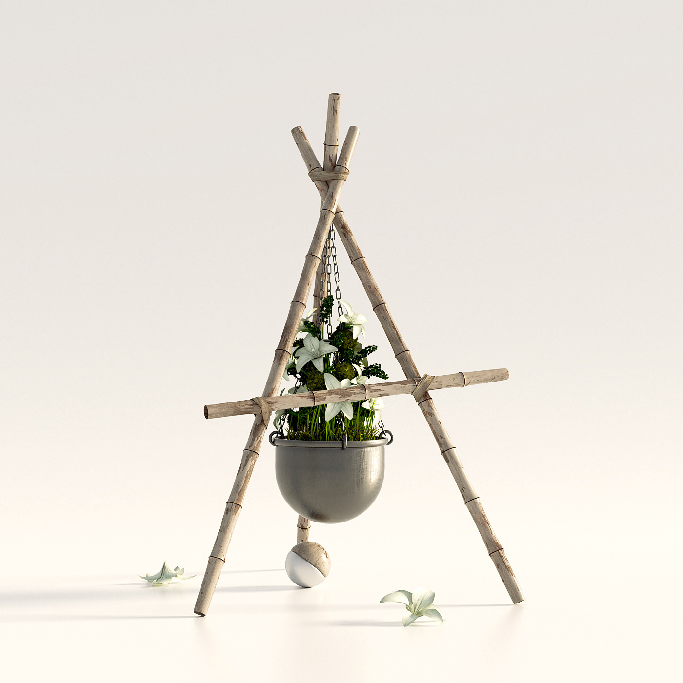 Flower pot rack，Industrial wind，Environmental economy，Waste materials，