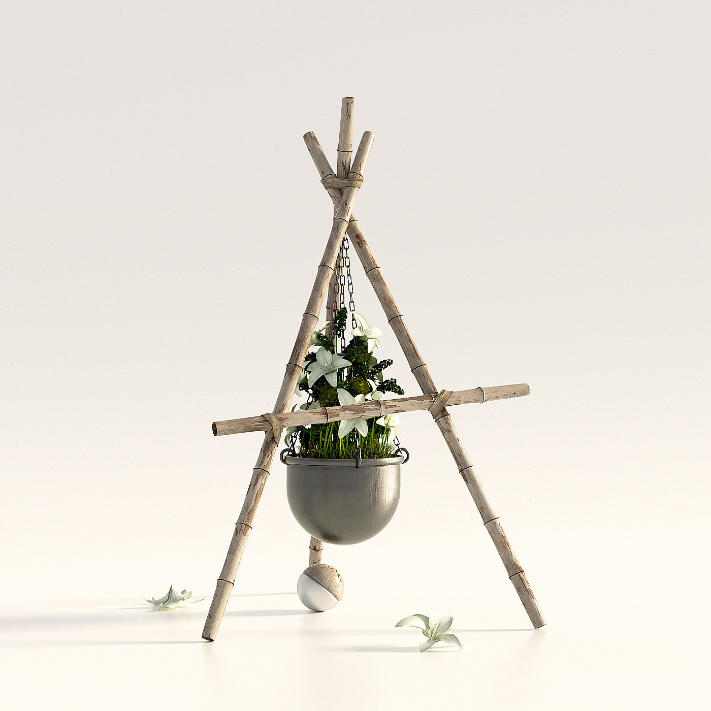 Flower pot rack，Industrial wind，Environmental economy，Waste materials，
