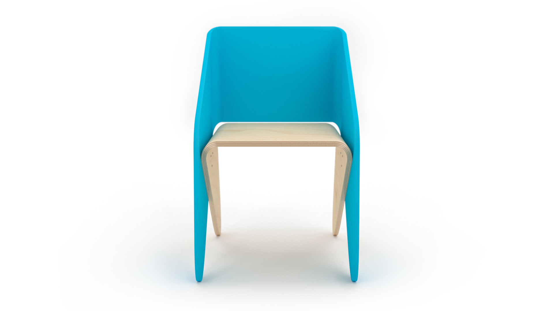blue，Children chair，ray，Minimalism，