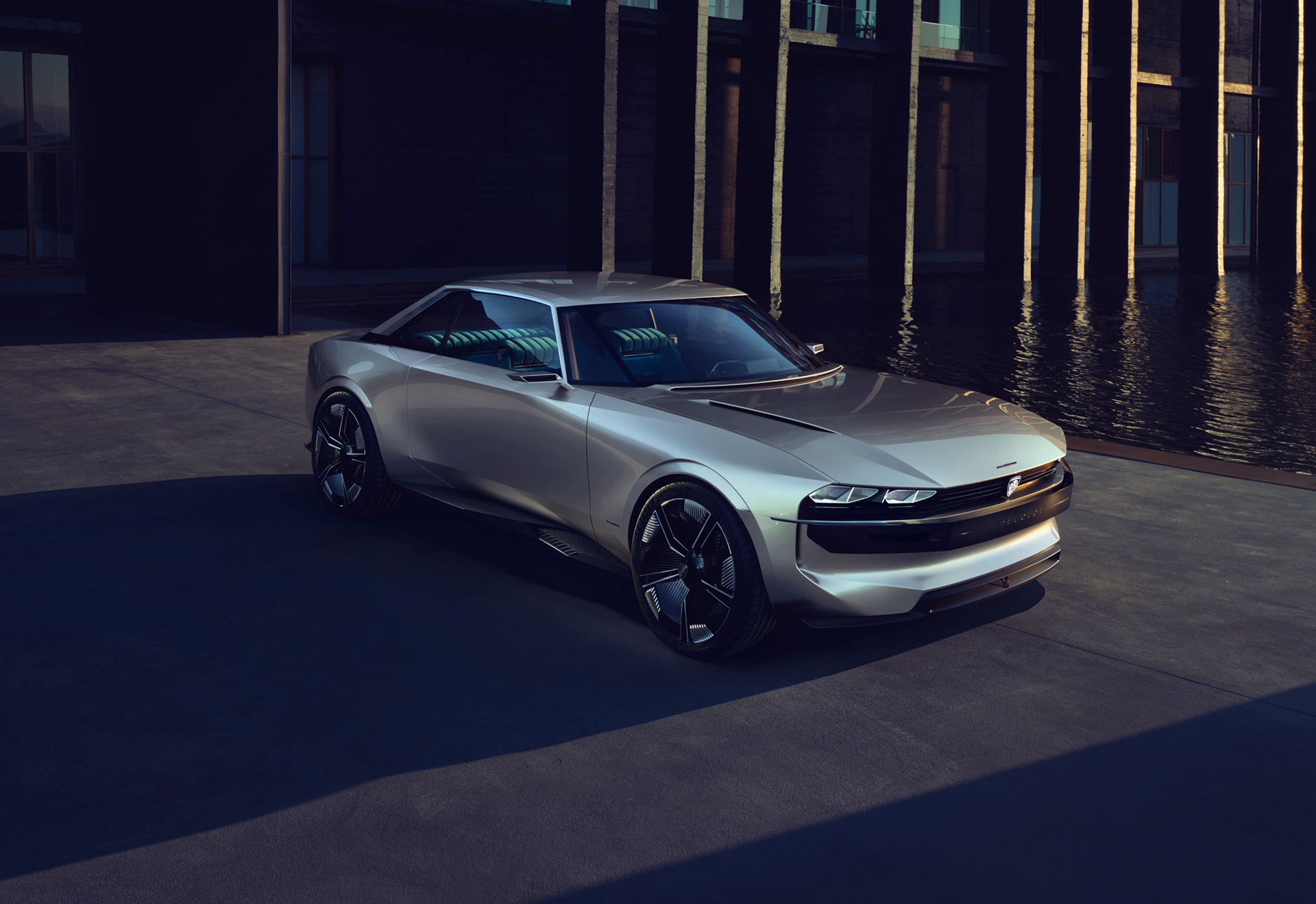 automobile，conceptual design，Holger Egbers，silvery white，