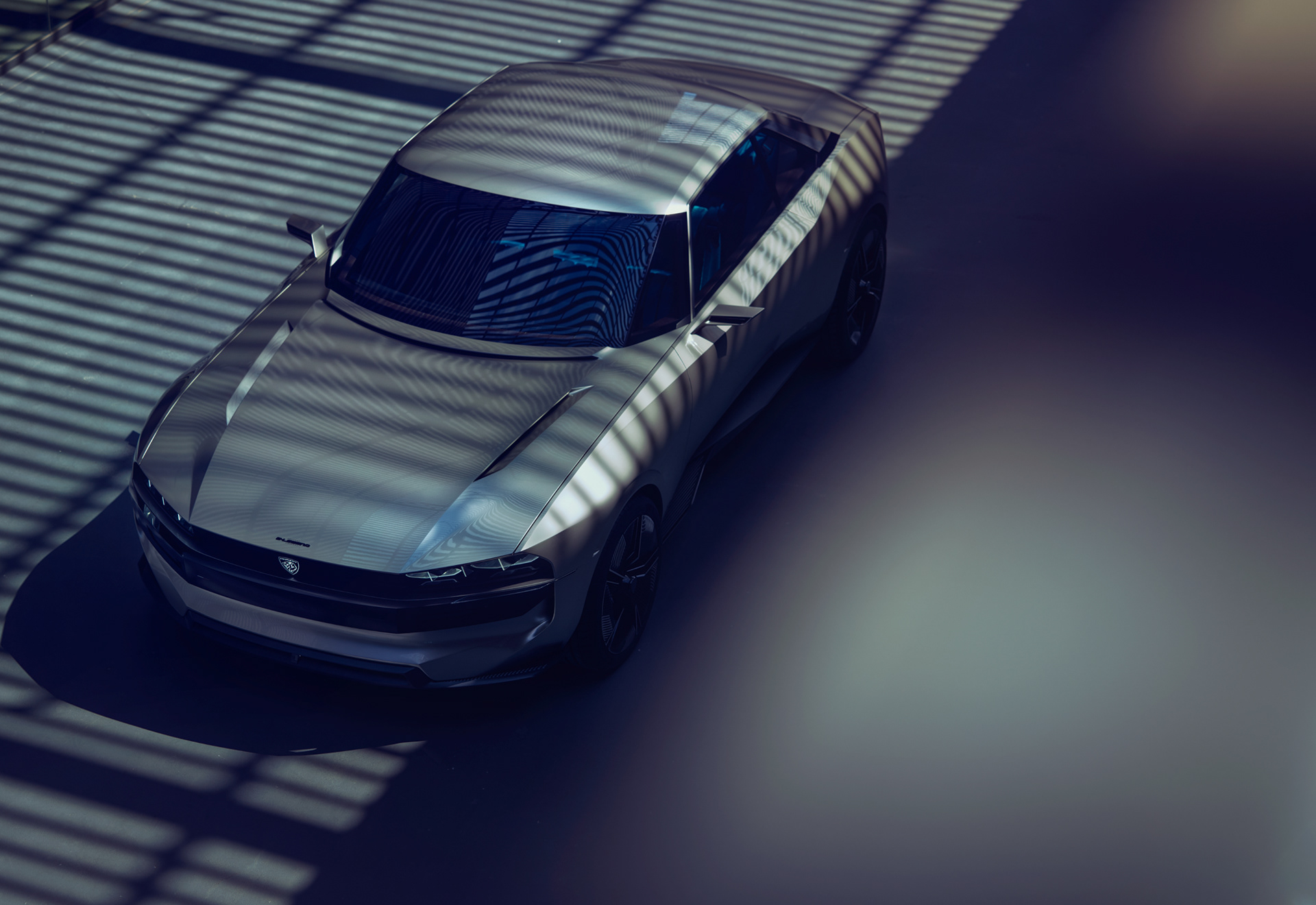 automobile，conceptual design，Holger Egbers，silvery white，