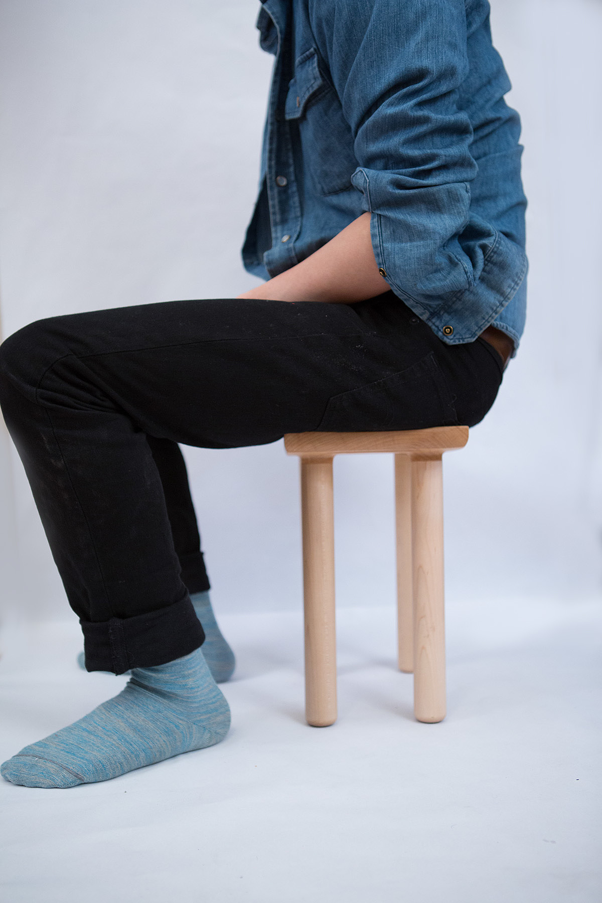 muji，furniture design ，wooden ，stool，
