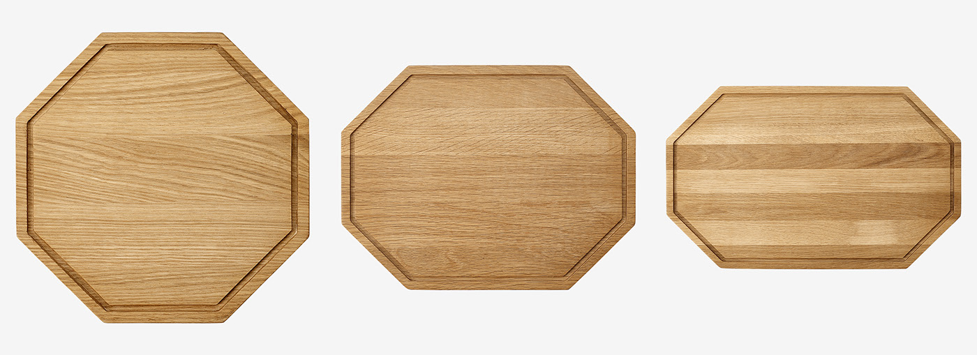 Pavel Vetrov，a chopping board，Octagonal，chopping block，wooden ，