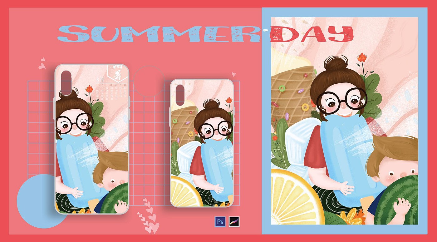 Mobile phone shell，original，Illustration，
