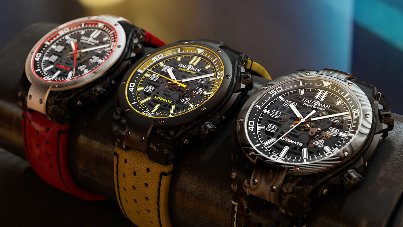 Wrist watch，skeleton，motion，