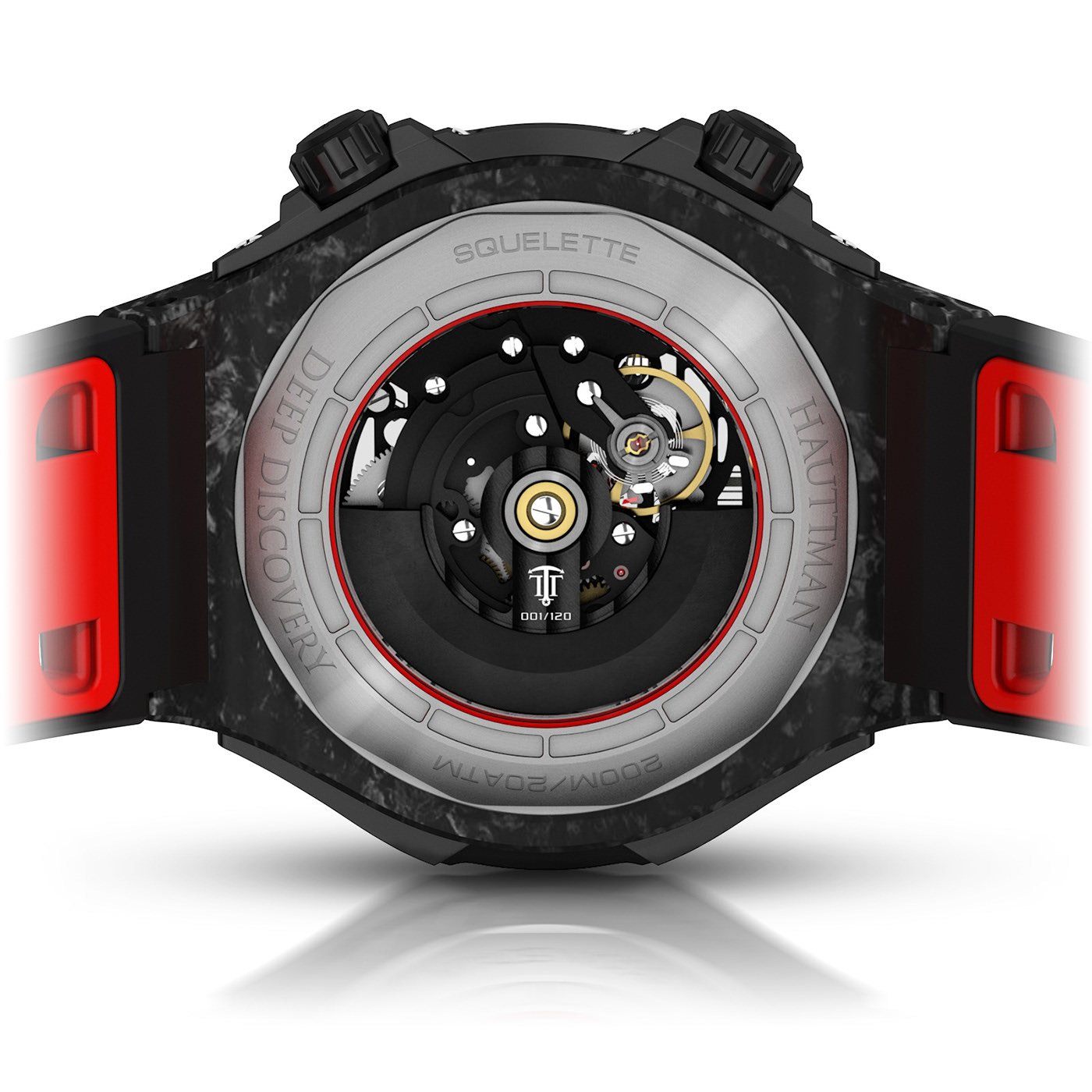 Wrist watch，skeleton，motion，