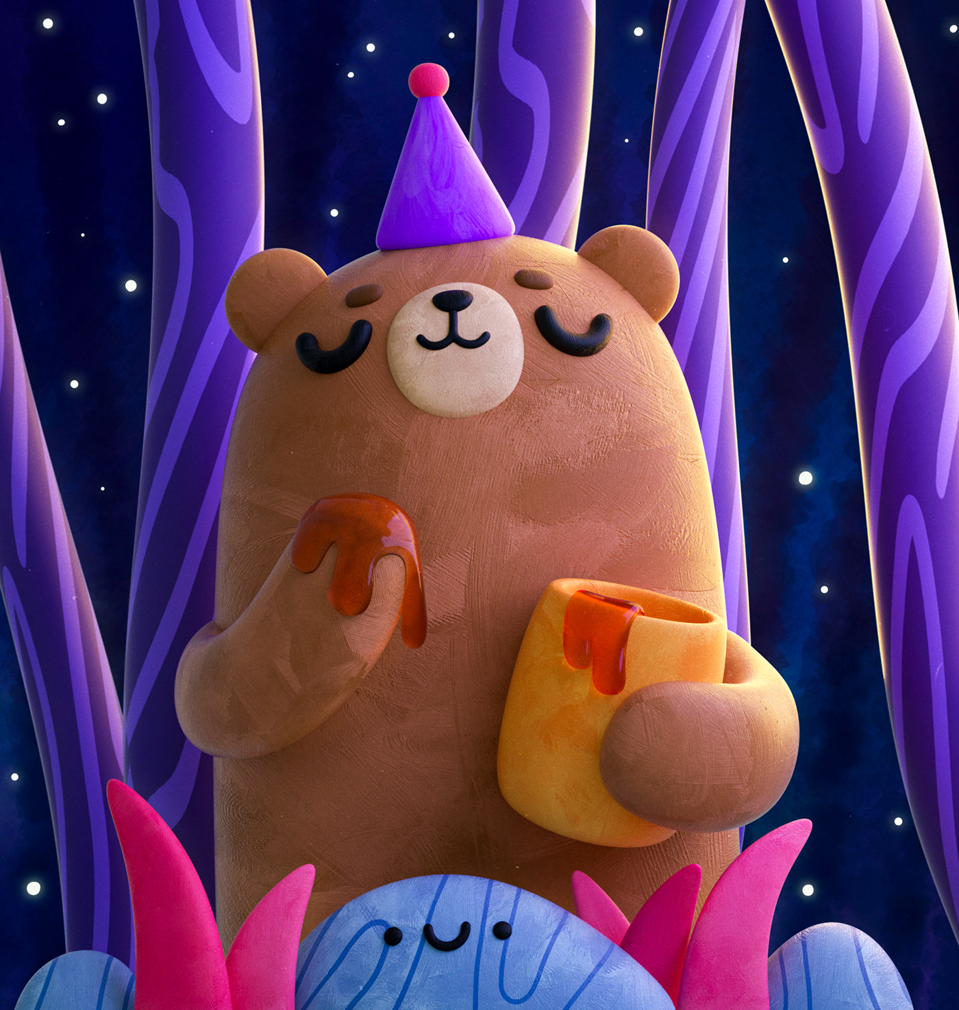 Cartoon，c4d，Character design，