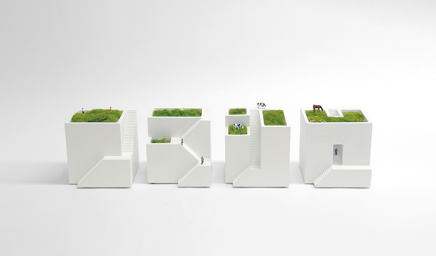 Miniature House Plan，微景观，白色，