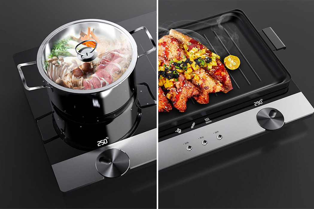 barbecue，Hot Pot，Induction plate，Multifunctional baking pan，