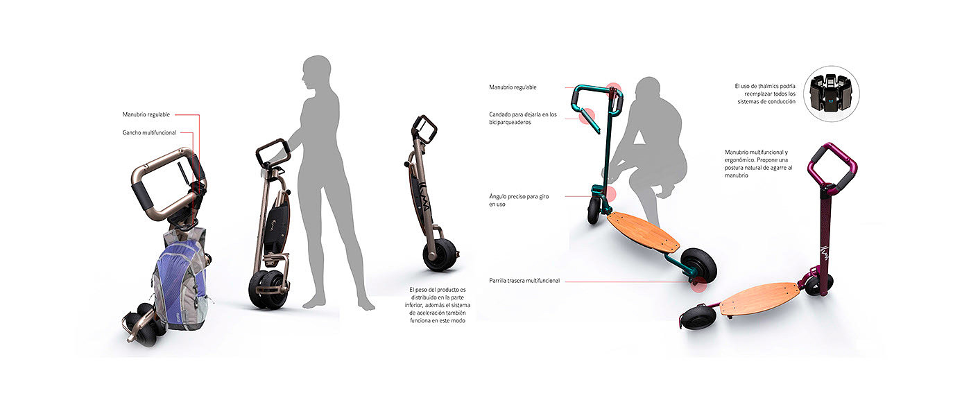 Urban transportation，Scooter，interactive，Portable，Kuma.，