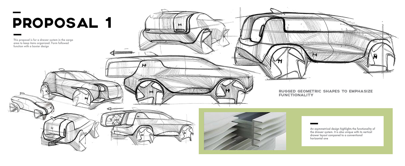vehicle，Honda，Hand drawn，concept，HRV，