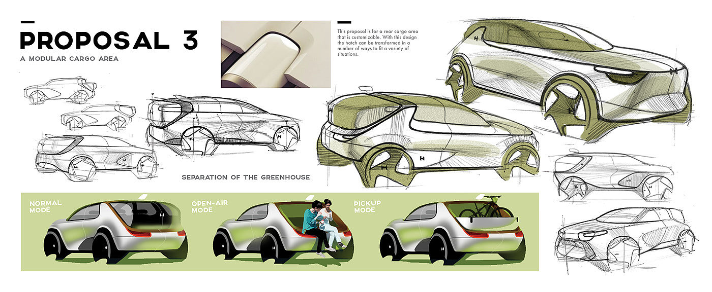 vehicle，Honda，Hand drawn，concept，HRV，