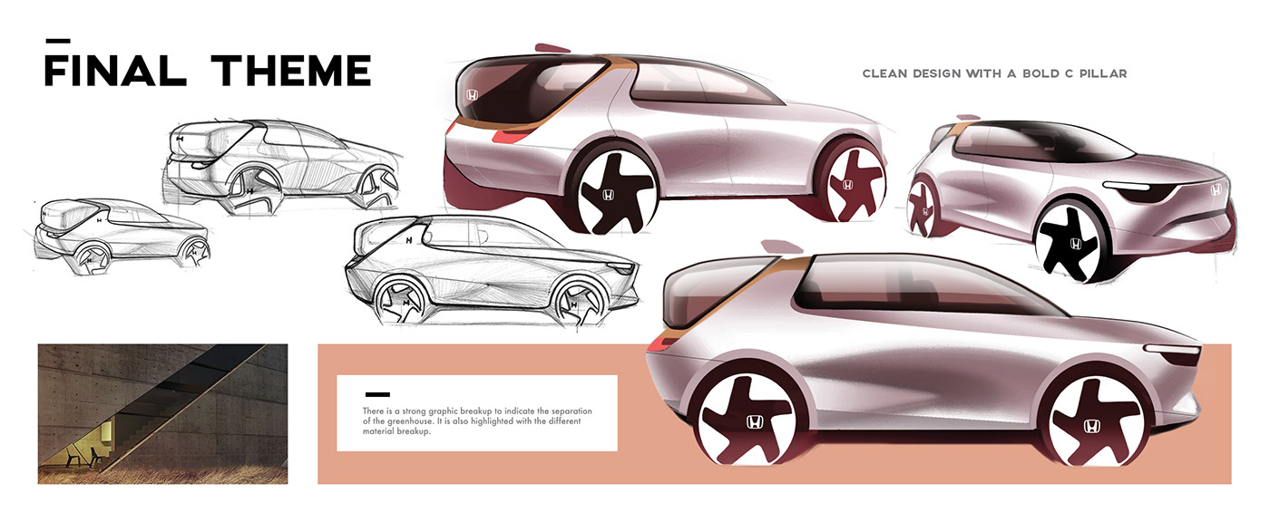 vehicle，Honda，Hand drawn，concept，HRV，