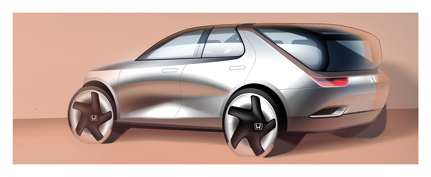 vehicle，Honda，Hand drawn，concept，HRV，