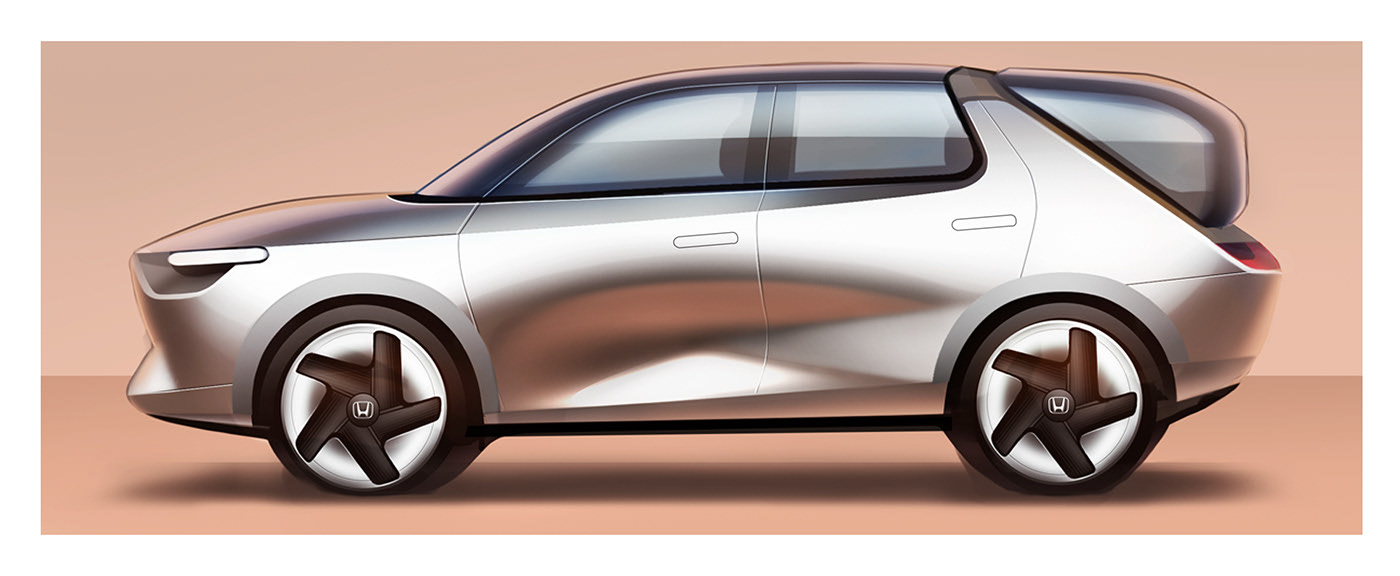 vehicle，Honda，Hand drawn，concept，HRV，