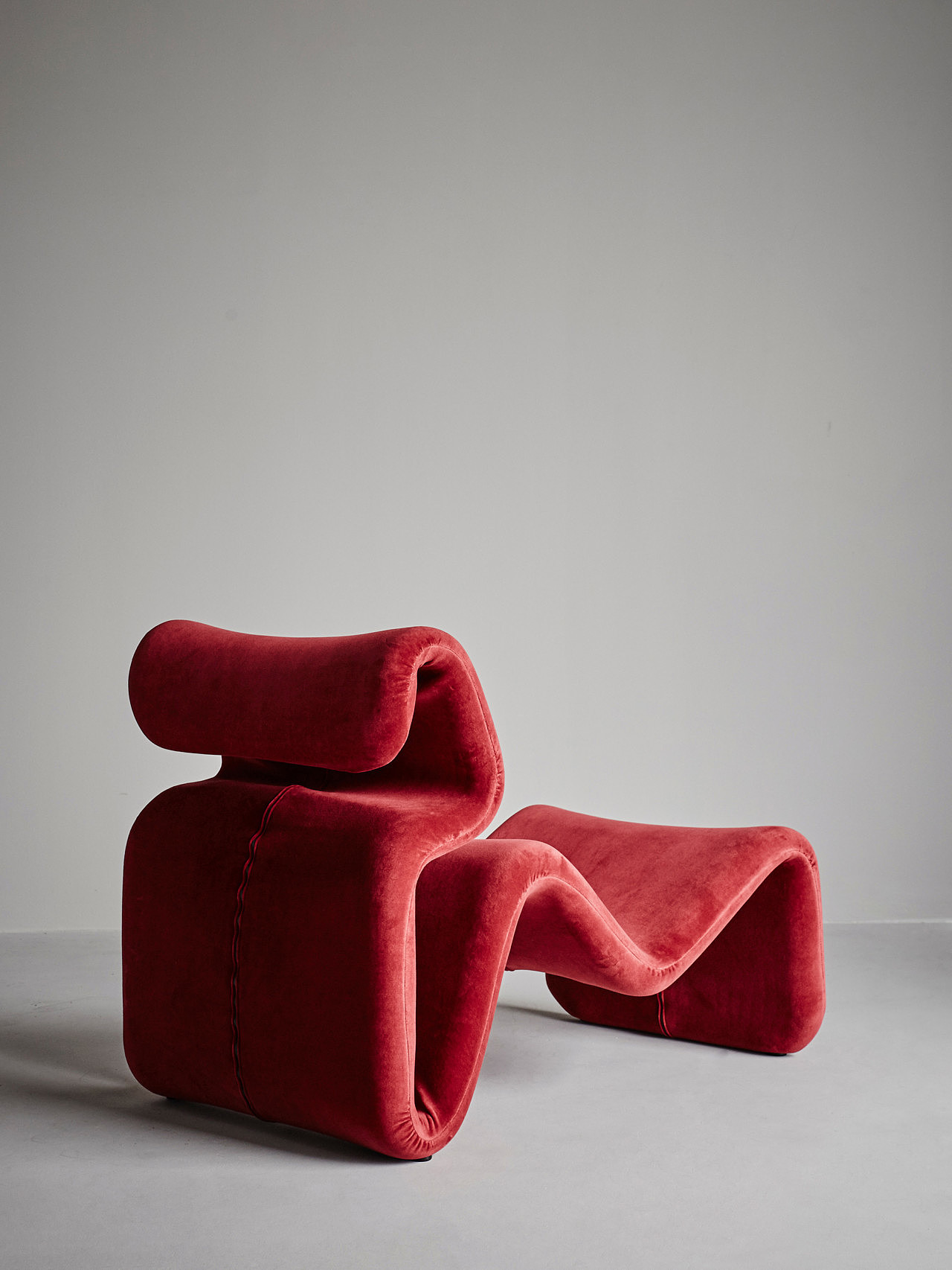 椅子，弯曲，钢，织物，70年代，