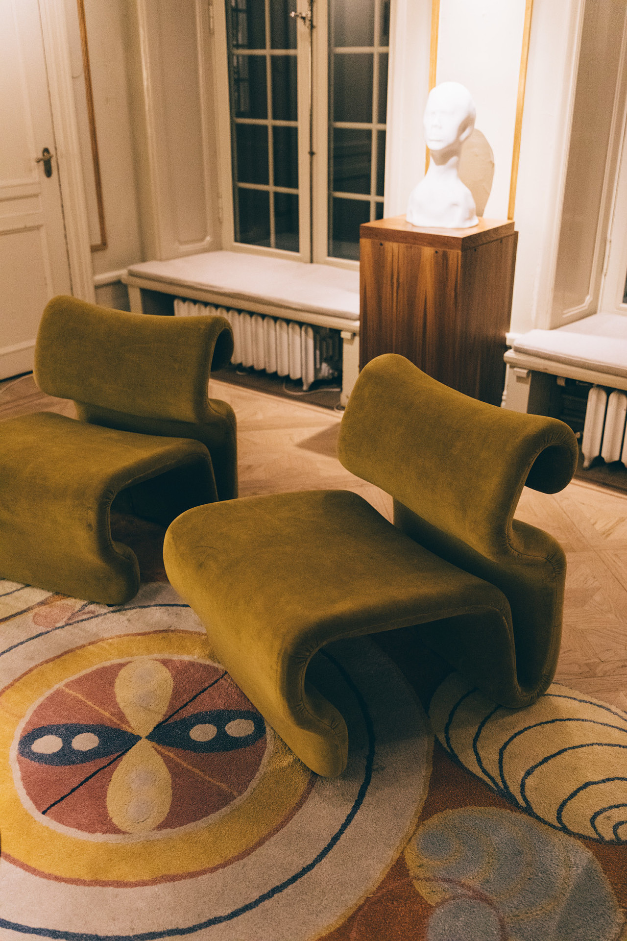 chair，bend，steel，Textile，1970s，