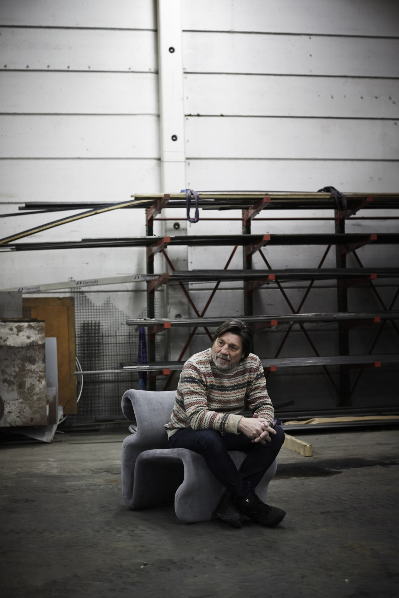 chair，bend，steel，Textile，1970s，