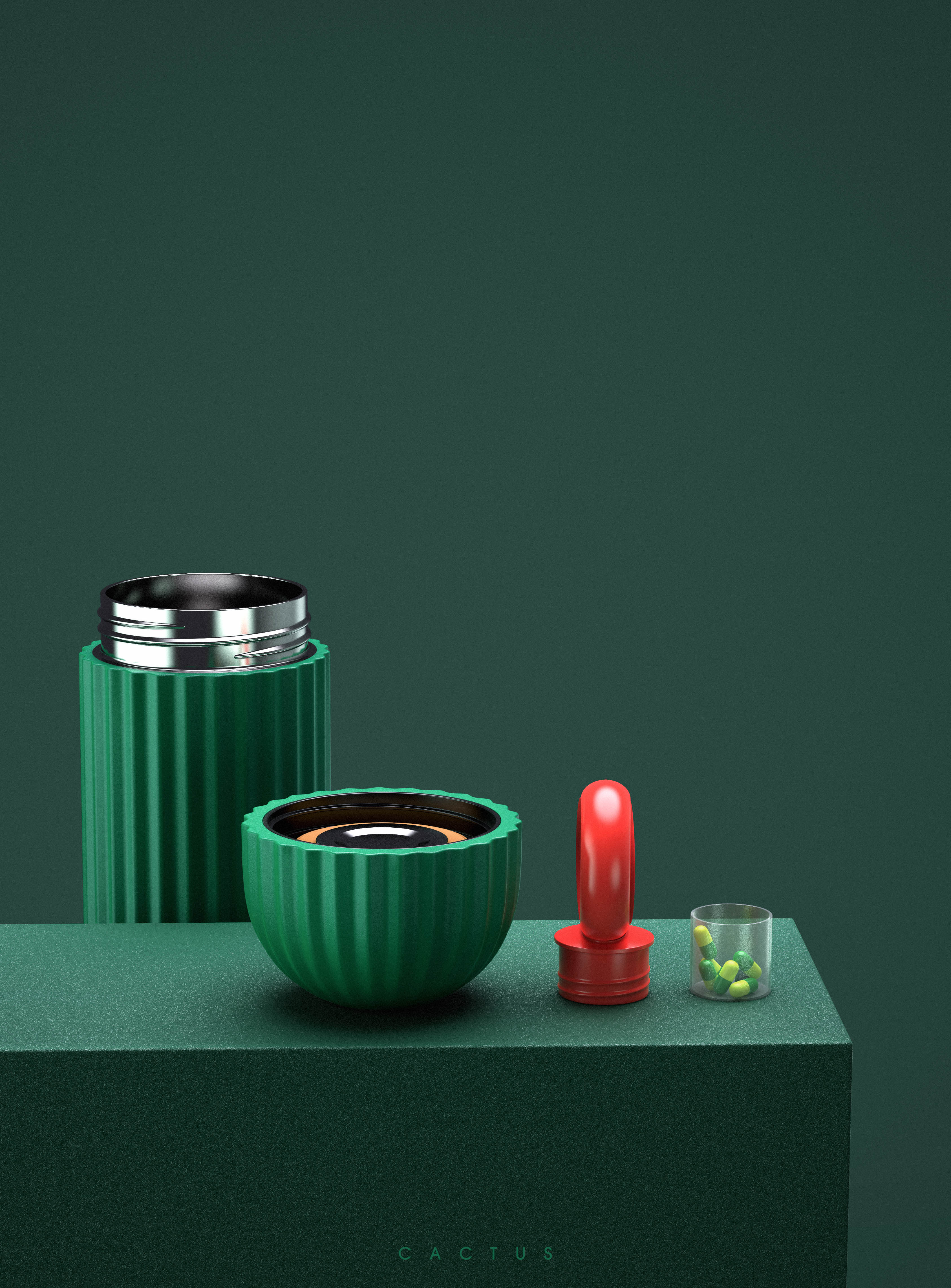 cactus，vacuum cup，