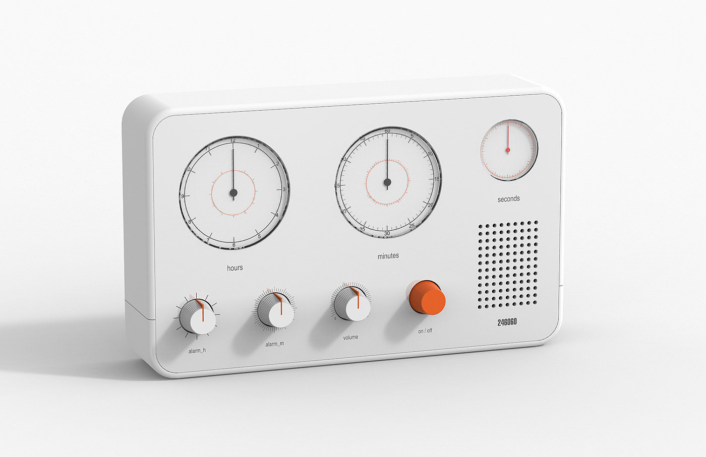 alarm clock，white，Clock，