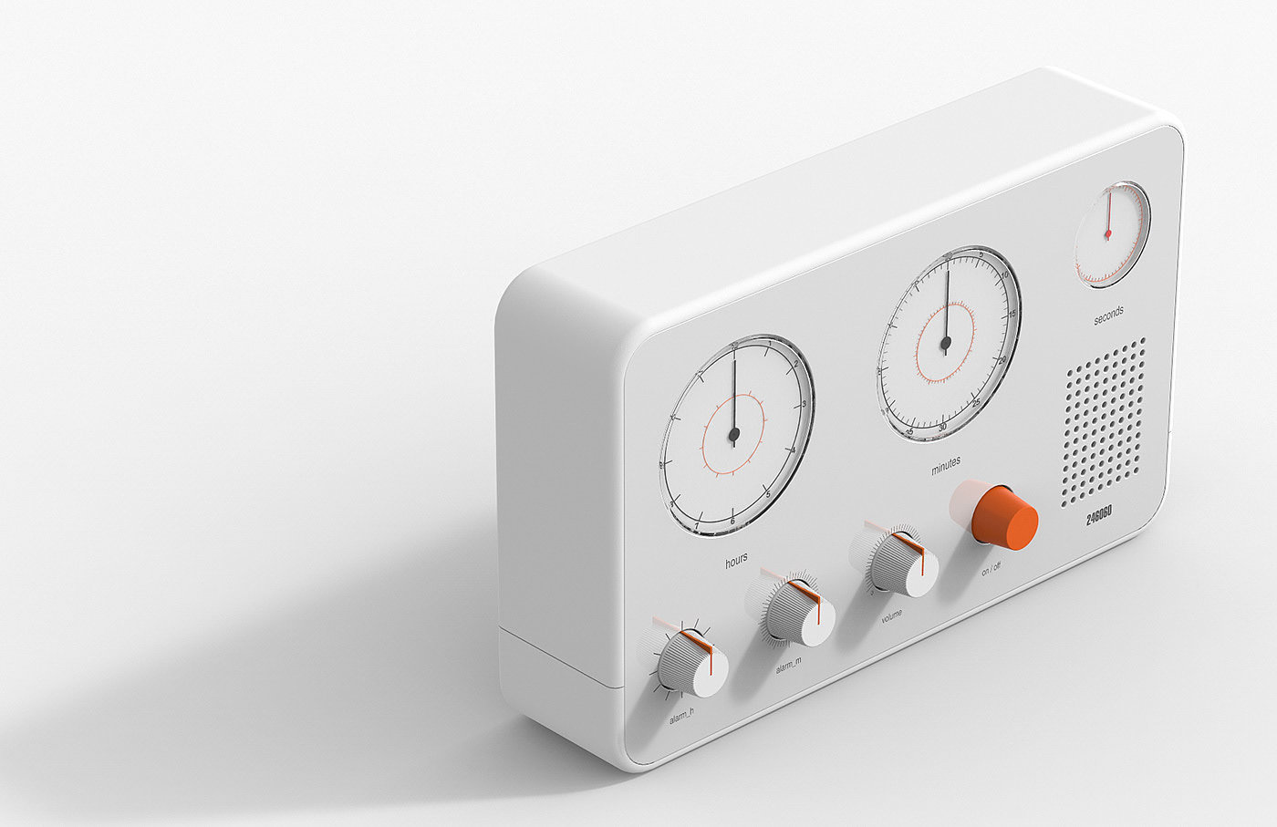 alarm clock，white，Clock，