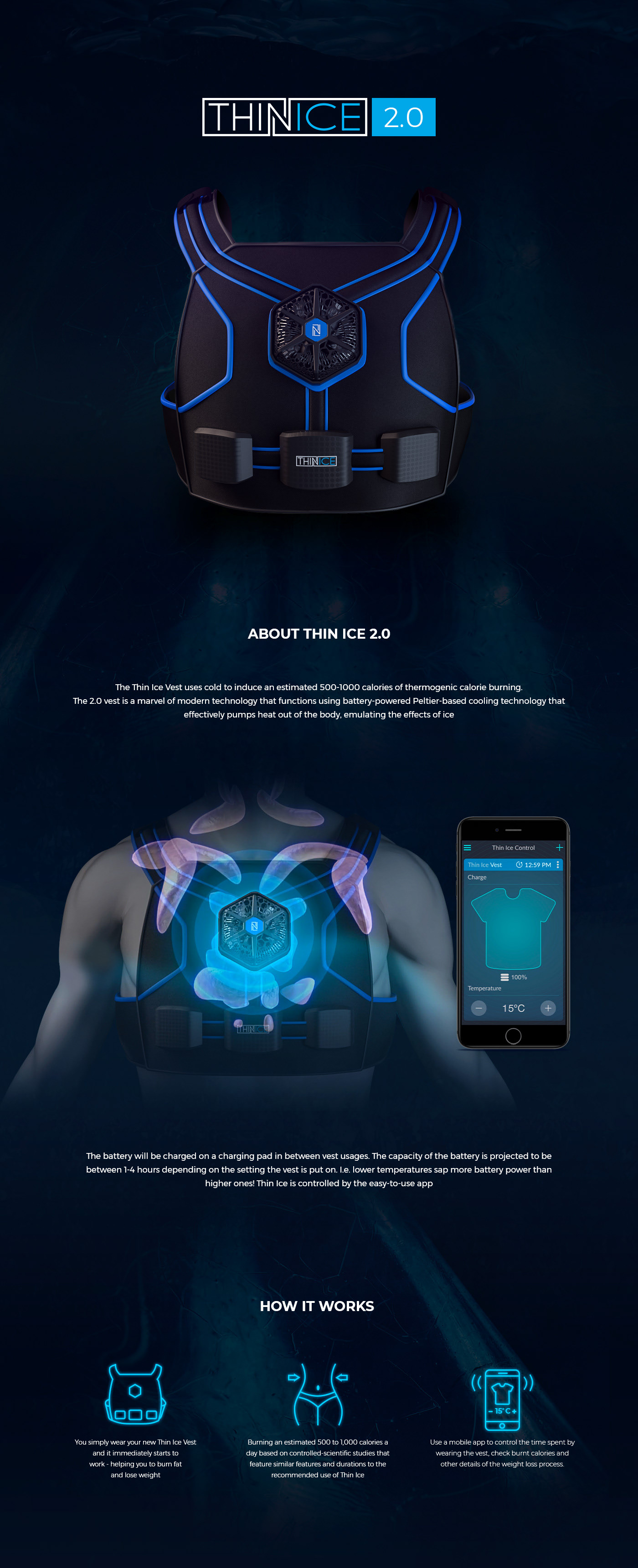 Thin ice vest，concept，reduce weight，