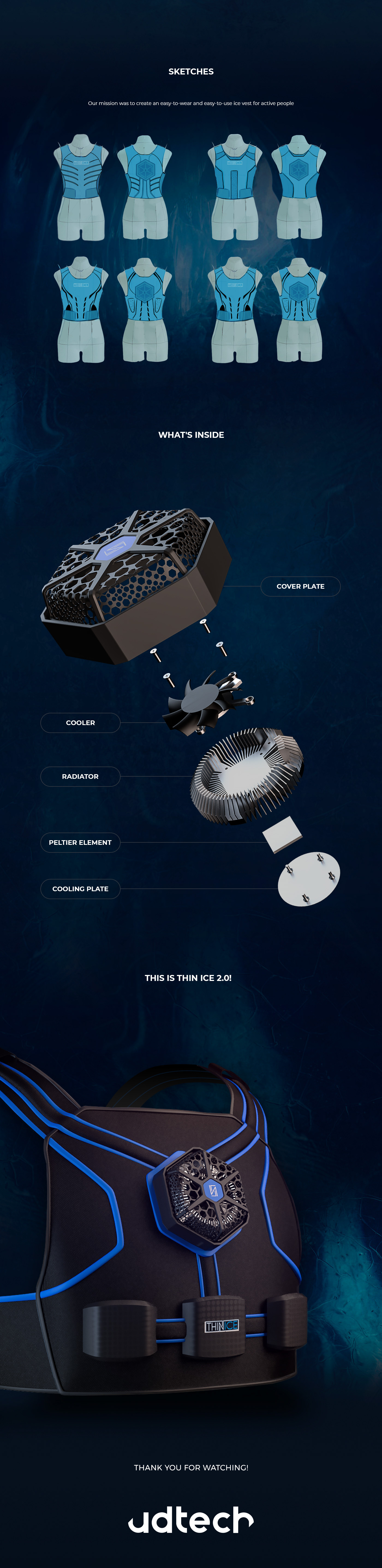 Thin ice vest，concept，reduce weight，
