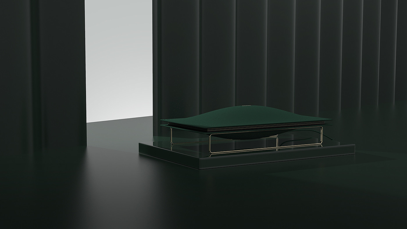 Sense of suspension，Gradient，Cloth material，Smart home design，Intelligent speaker design，Bluetooth speaker design，